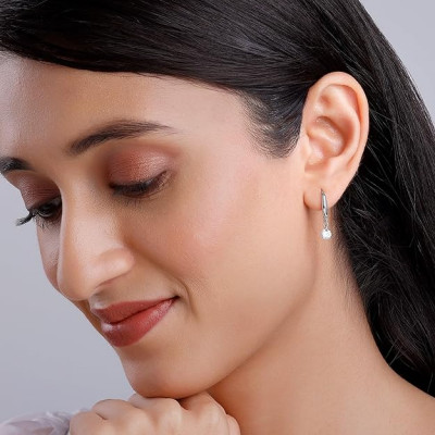 Sterling Silver Drop Earrings Gift for Women and Girls Daily Wear