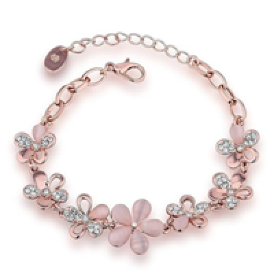Jewellery Bracelets for Women Stylish Rose Gold Plated Crystal Bracelet Bangle Jewellery for Girls and Women