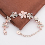 Jewellery Bracelets for Women Stylish Rose Gold Plated Crystal Bracelet Bangle Jewellery for Girls and Women