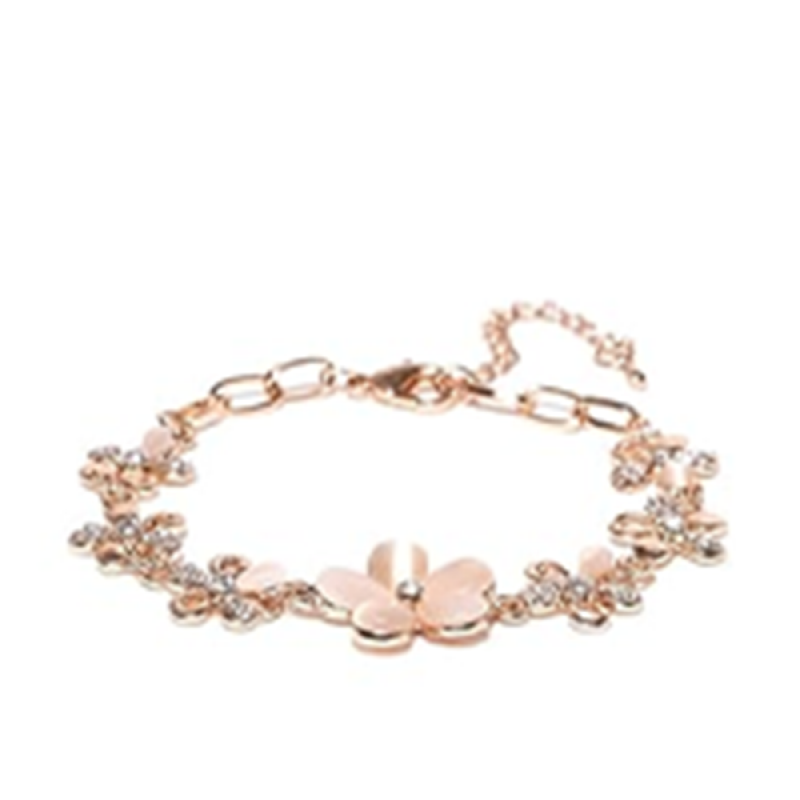 Jewellery Bracelets for Women Stylish Rose Gold Plated Crystal Bracelet Bangle Jewellery for Girls and Women